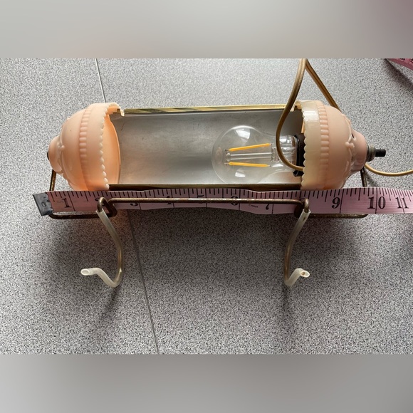 Vintage 1950s Pink & Gold Toned Headboard Light - Picture 9 of 10